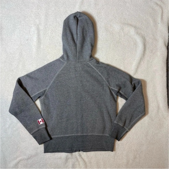 Roots Whistler Salt & Pepper Zip Up Grey Hoodie Size Small Cotton - Picture 5 of 6
